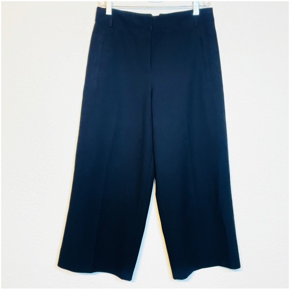 Tibi High Rise Cropped Wide Leg Trouser Pants